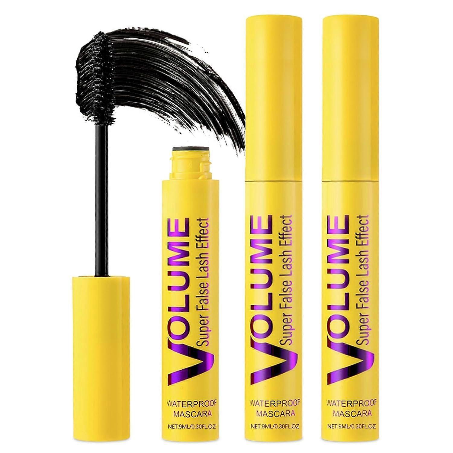 Waterproof Smudge Proof Mascara 2PCS for Buildable Volume Curl and Longlasting Dramatic Lashes