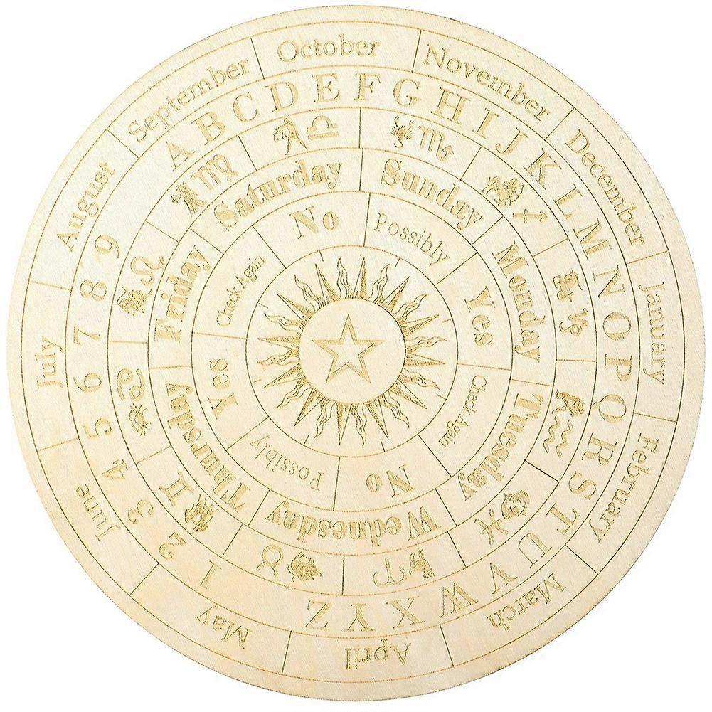 Star Pendulum Board Wooden Dowsing Board Divination Metaphysical Message Board