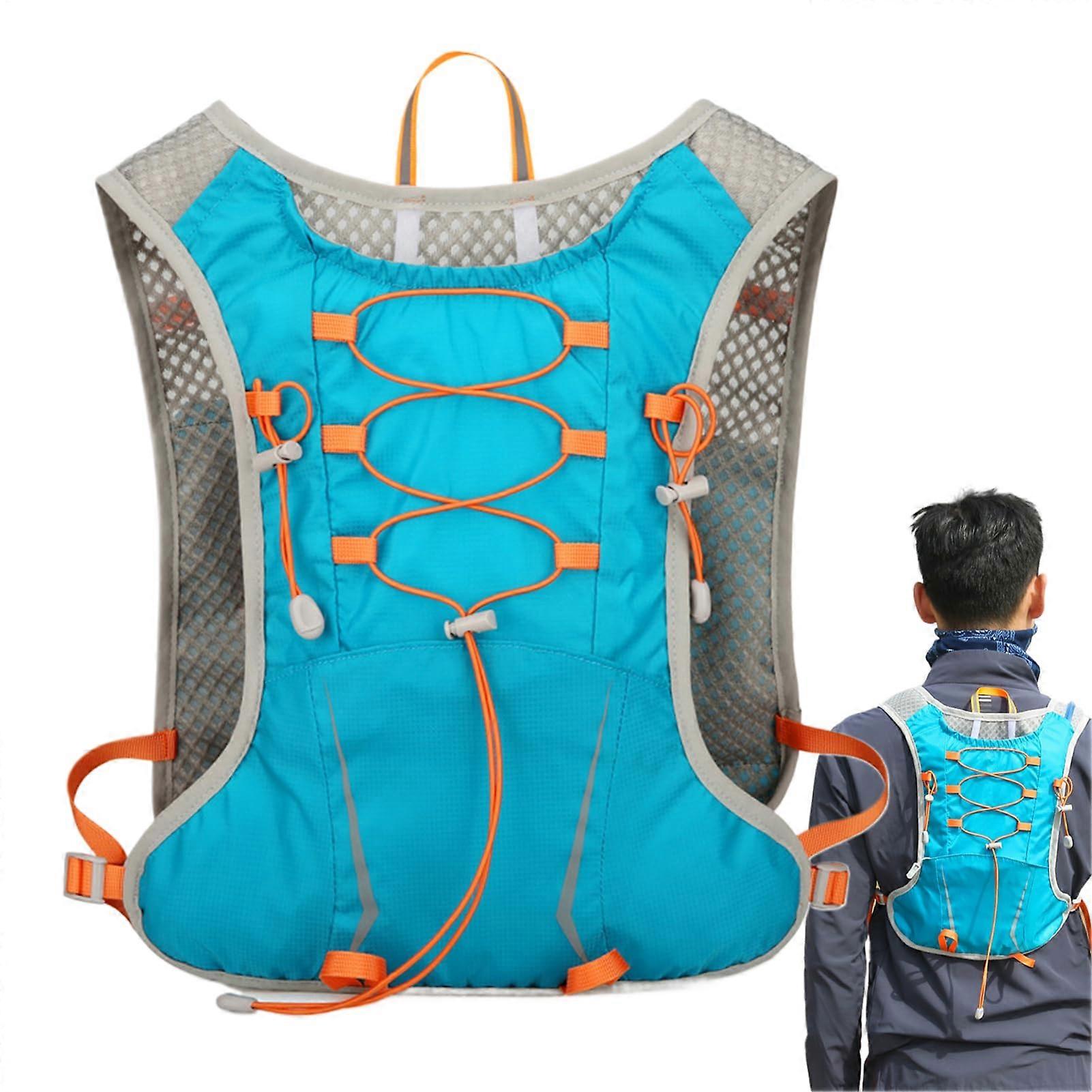 Hydration Backpack for Running with Adjustable Straps and Reflective Safety Strips for Cycling and Camping