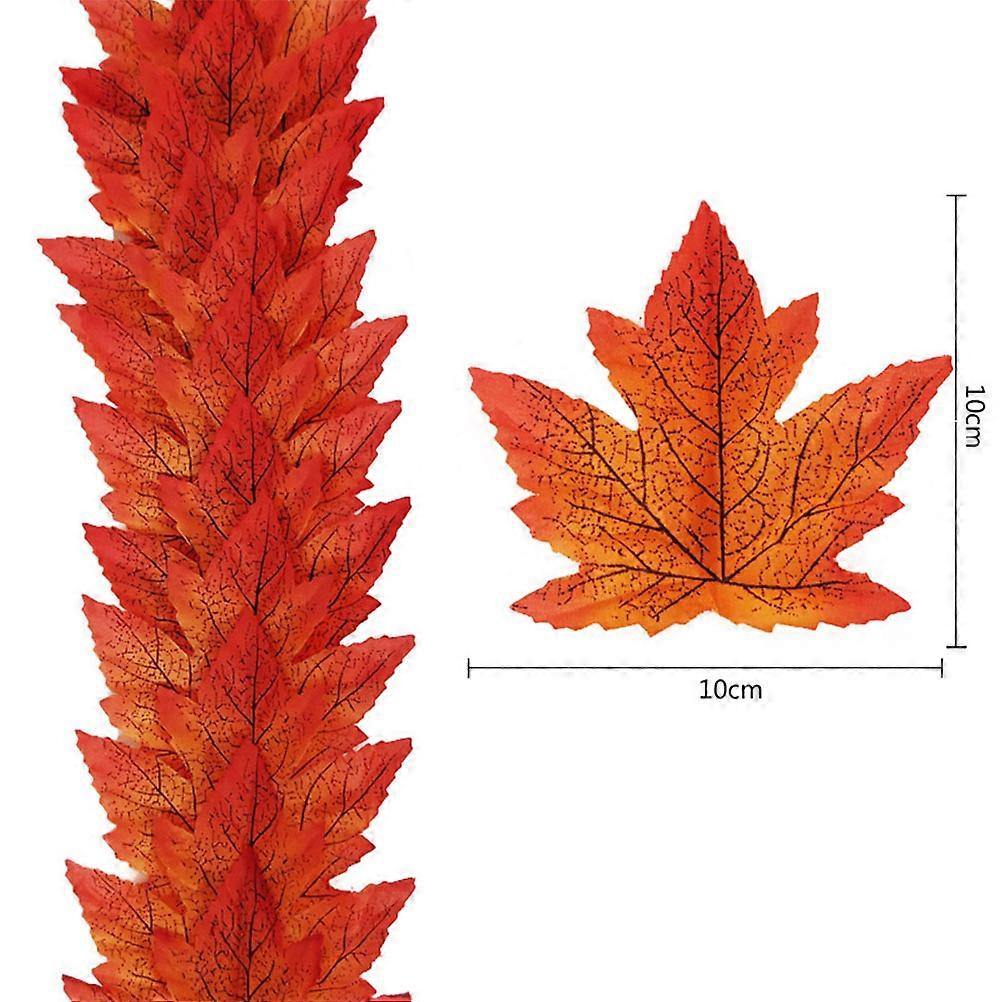 2Packs Simulation Maple Leaf Artificial Leaves for Party Decoration