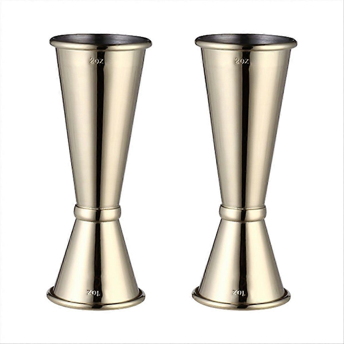 2 Pcs Jigger for Bartending 1oz 2oz Stainless Steel Jigger