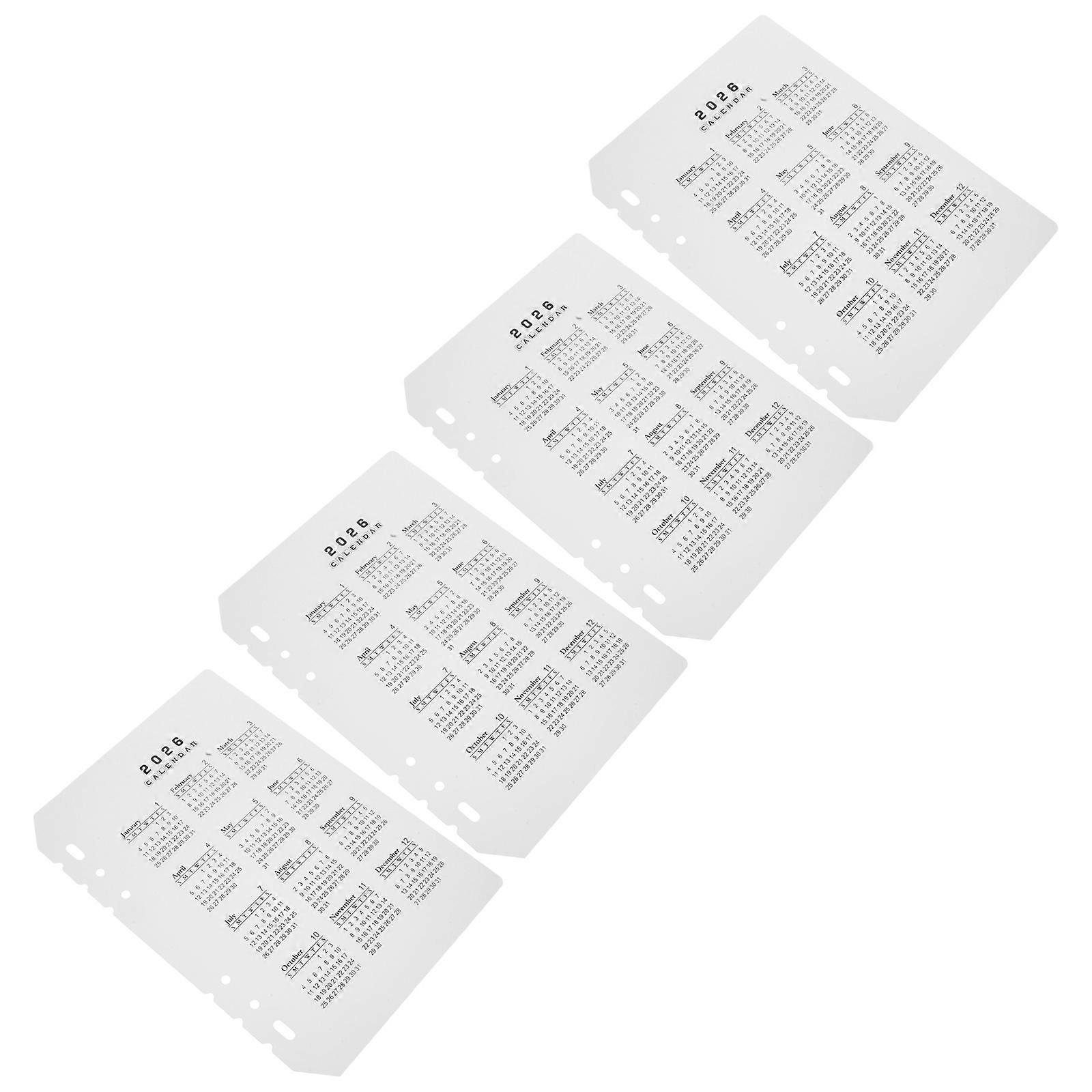 2026 Transparent Calendar Divider Inserts for Office Planner Use 16Pcs