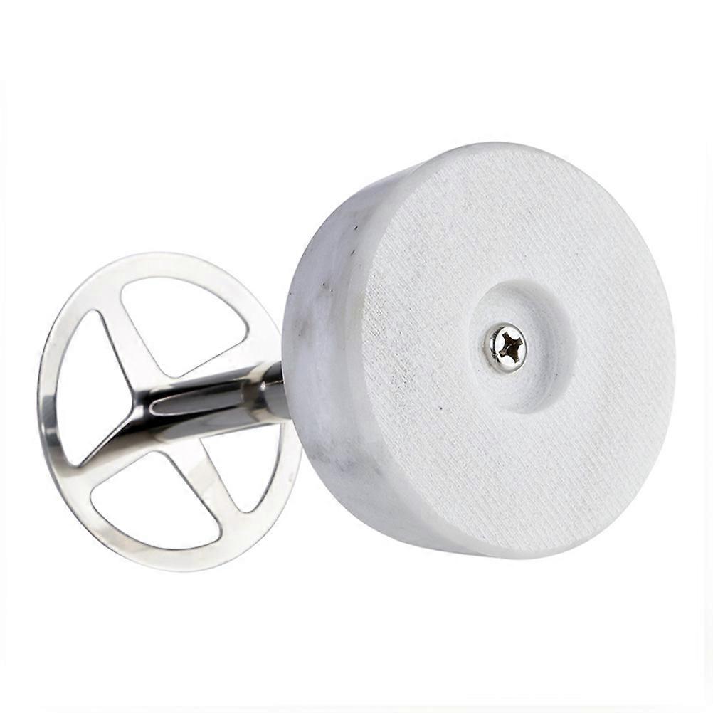 Toothbrush Rack Marble Base Stainless Steel Holder for Storage 2Pcs