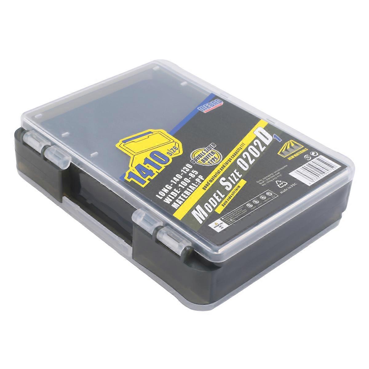 Caixa de isca falsa de dupla face e camada dupla, caixa de anzol 4