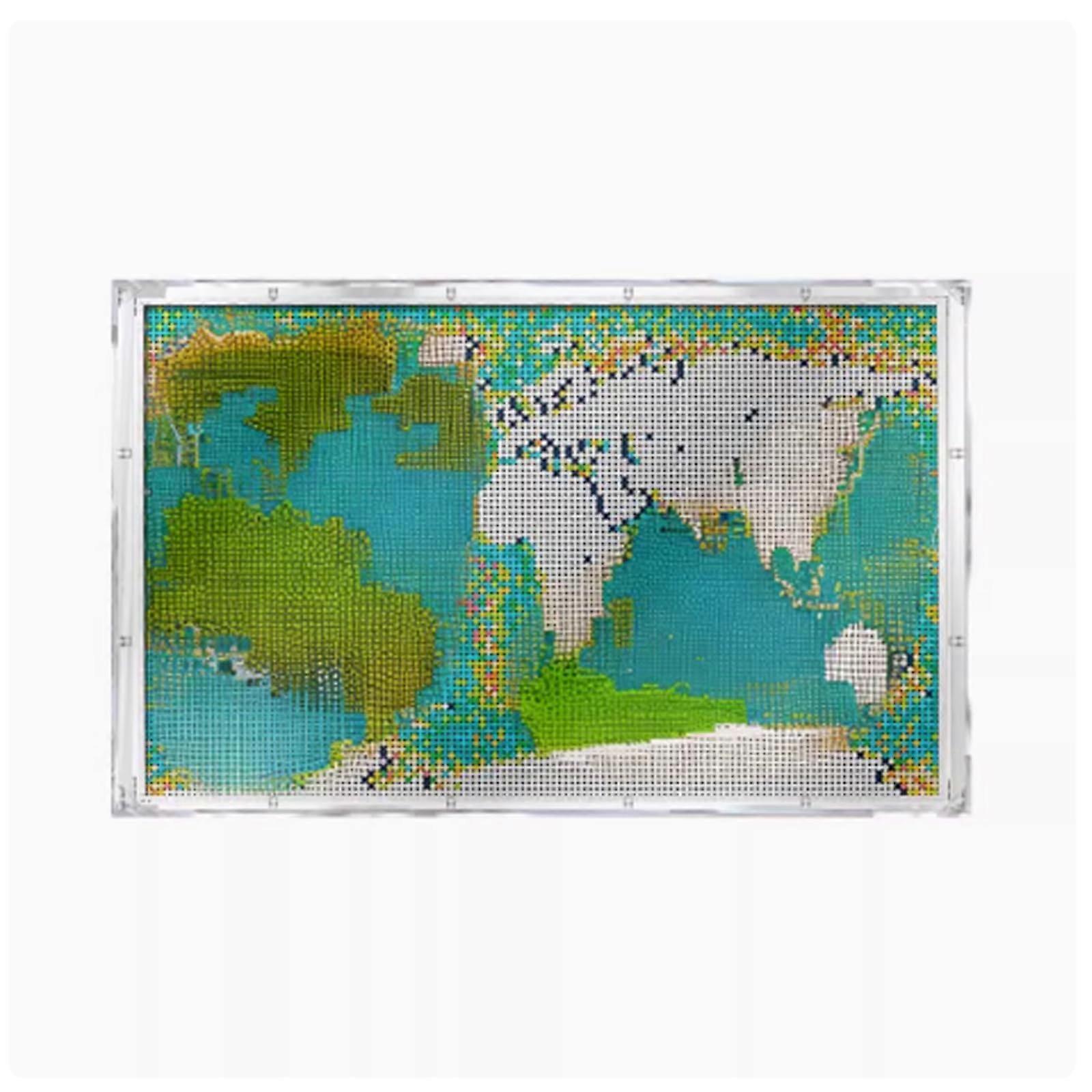 Acrylic Display Case Dustproof Wall Mounted Clear Protective Box for  31203 World Map