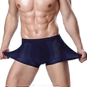 Intimo a rete da uomo, boxer in rete traspirante Ice Silk, slip sottili e morbidi