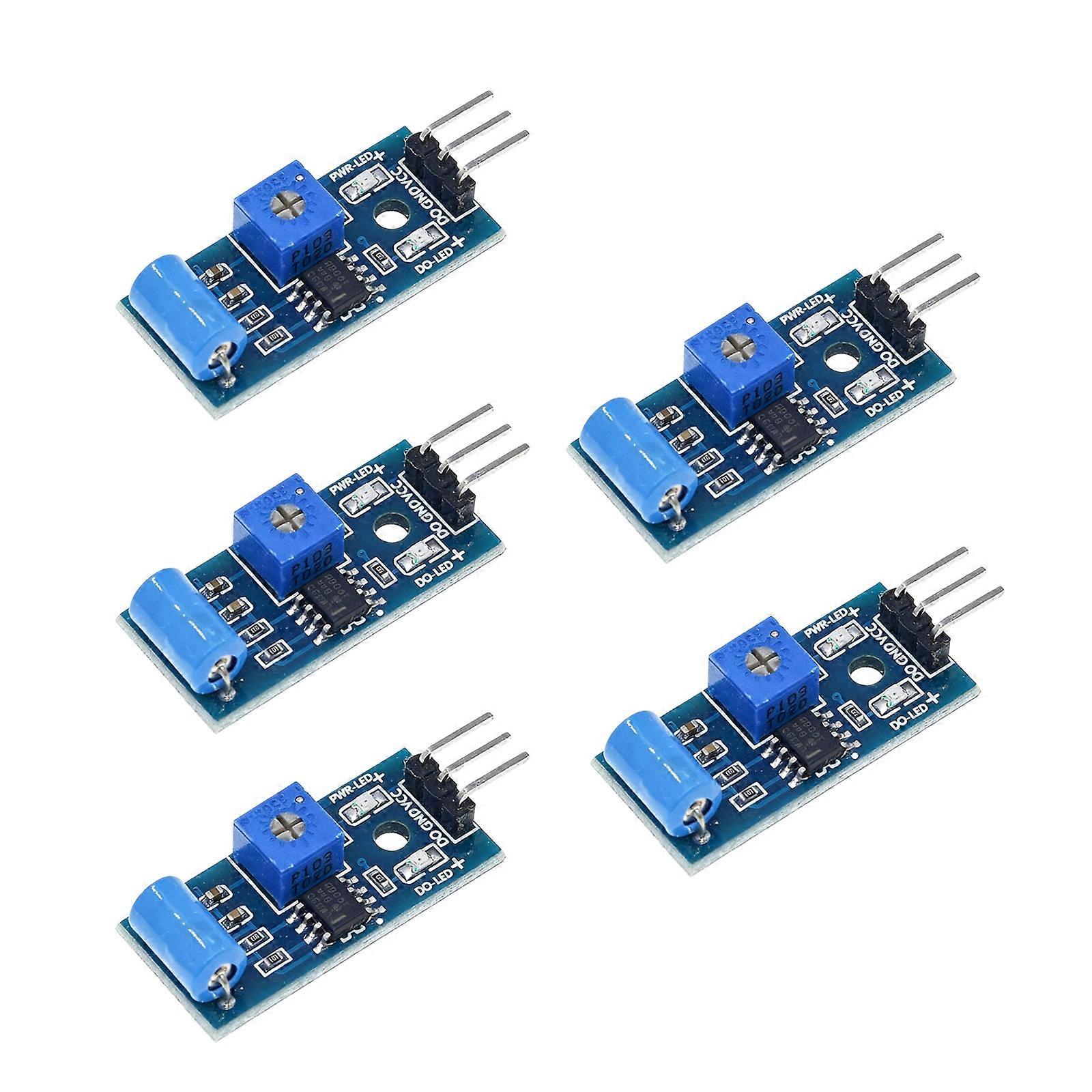 5Pcs SW420 Vibration Sensory Module Low Frequency Motion Detection Application Vibration Switcher For Microcontroller Multicolor