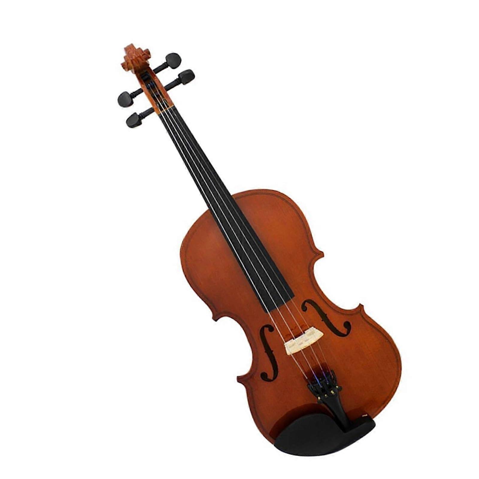 4/4 Full Size Solid Wood Beginner Violin Set with Case, Clear Sound and Accessory Kit