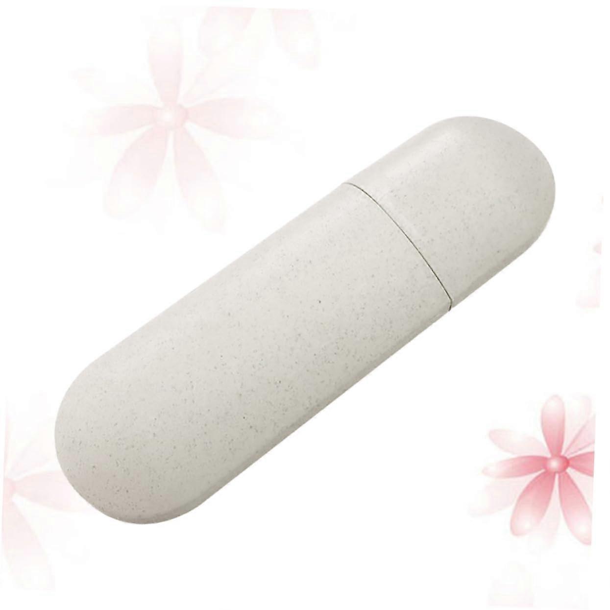 Travel Toothbrush Holder with Secure Snap Closure, Compact PP Case for Toothpaste and Brush