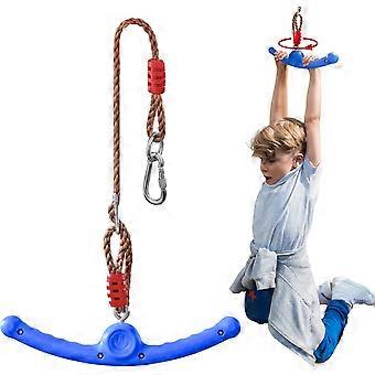 2025 Uusi Ninja-keinu, 360° kierto, pyörivällä kahvalla: Lasten Slackline-lisävaruste ja keinukiinnike - Aktivoi Ninjan voima ja kokemus