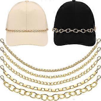 5 pz Trucket Cappello Catene Bill Decorazione per le donne uomo Metallo Catene staccabili Bulk Trucket Cappello Charms fai da te Mesh BaseCap Truckers Accessori
