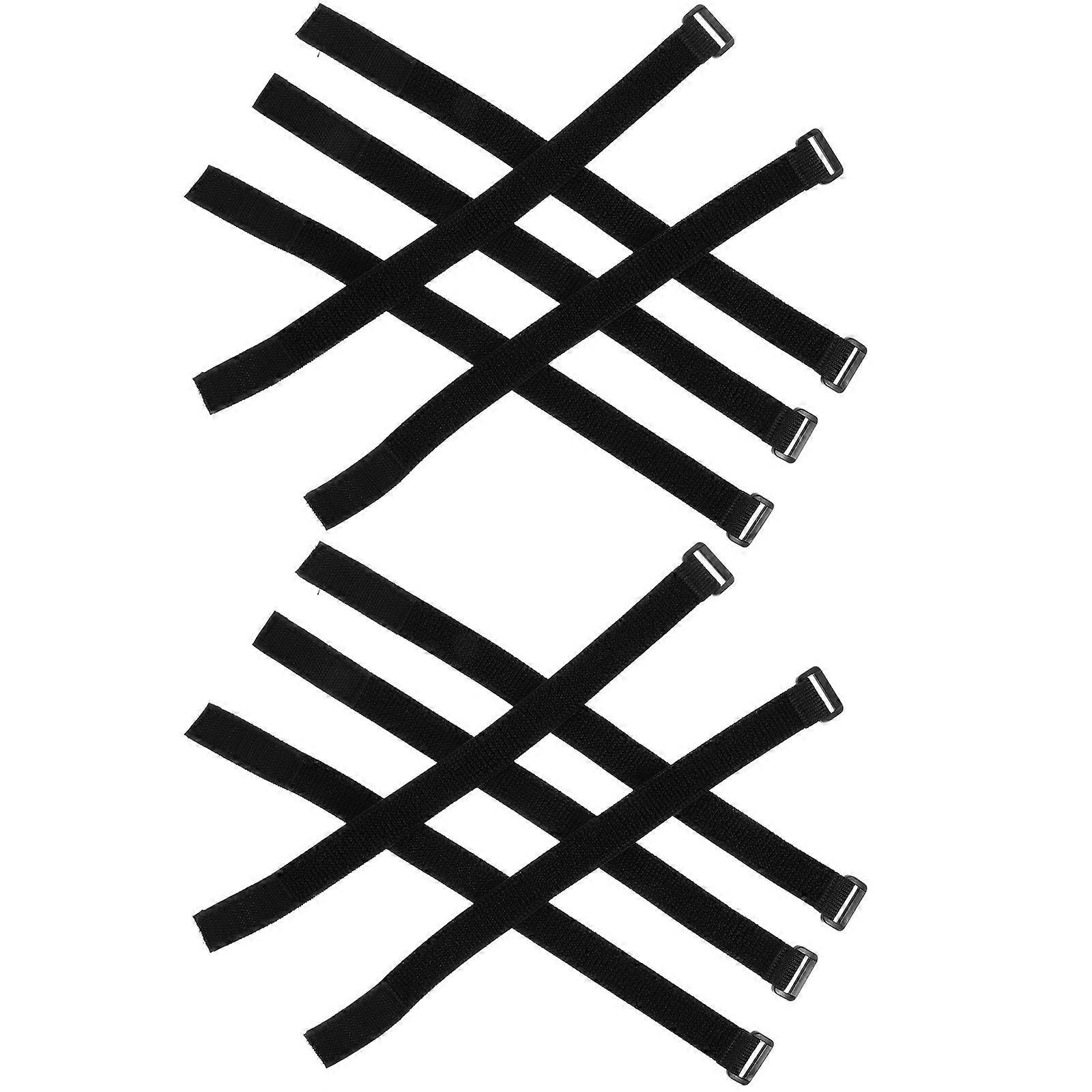 Hook and Loop Cable Tie for Organizing 20Pcs Black Fastener