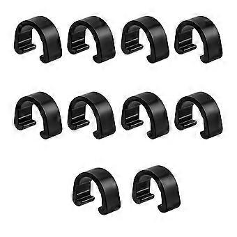 10 pezzi di fascette a C in lega di alluminio per cavi freno di biciclette, ideali per mountain bike, bici da strada, pieghevoli e biciclette per bambini, disponibili in vari colori.