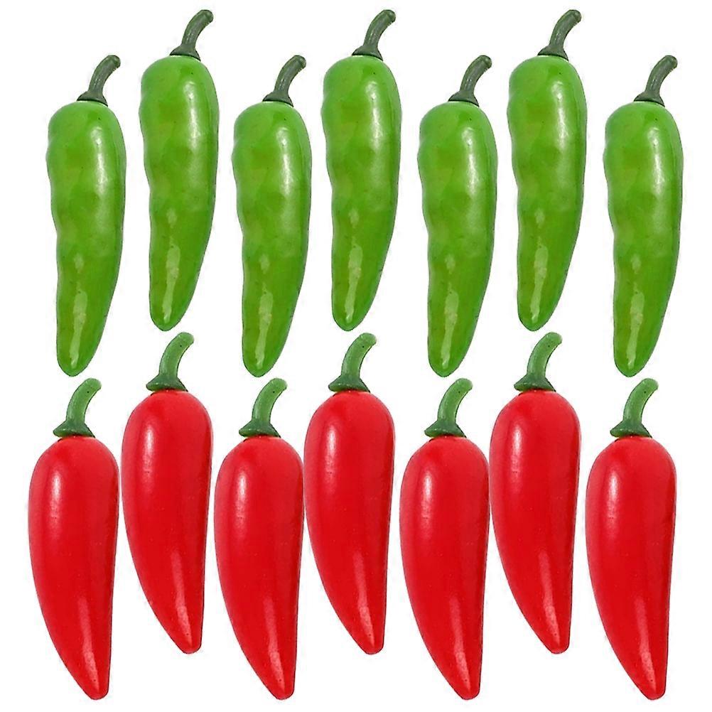 Fake Pepper Model for Decorating 160Pcs Assorted Color Simulation Pepper Set