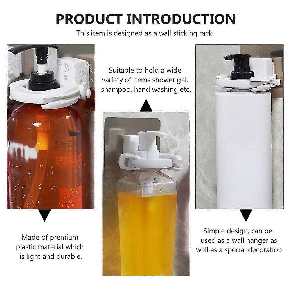 Adjustable White Hand Holder Shower Gel Bottle Rack 2Pcs