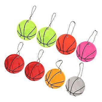 Mehrfarbiger, reflektierender Basketball-Anhänger zur Dekoration (8 Stück)