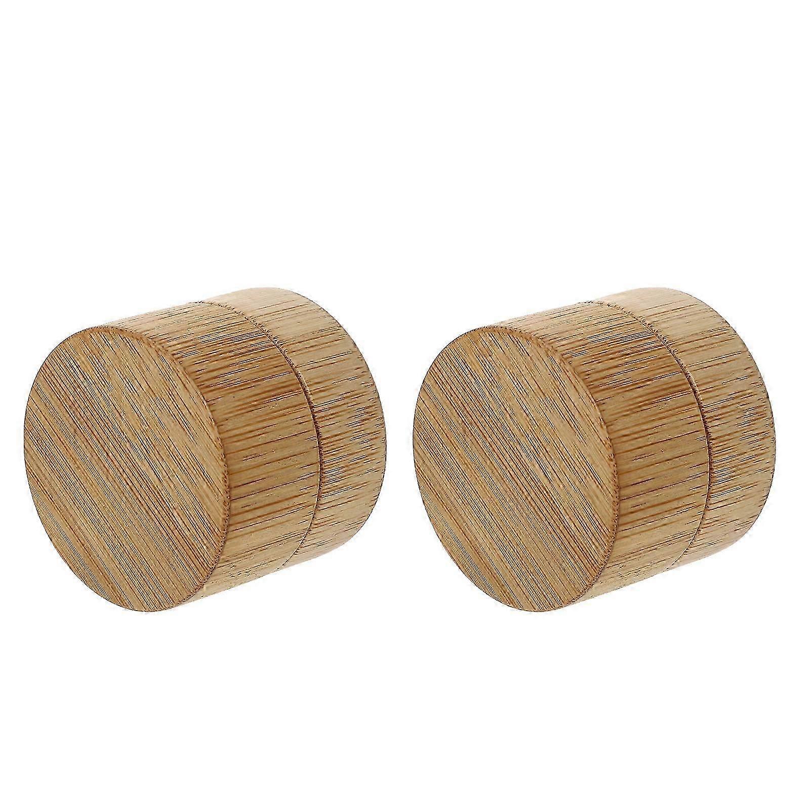 Multipurpose Bamboo Cream Bottle for Storage Use 2Pcs Refillable Containers