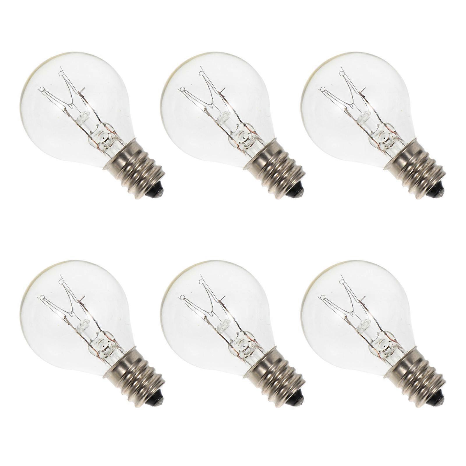 6Pcs E12 Parfum Cire Diffuseur Lampes Ménage Globe Clair Ampoule Décors