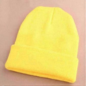 Fashion Men's Women Solid Color Beanie Knitted Hip-Hop Winter Warm Dance Hat