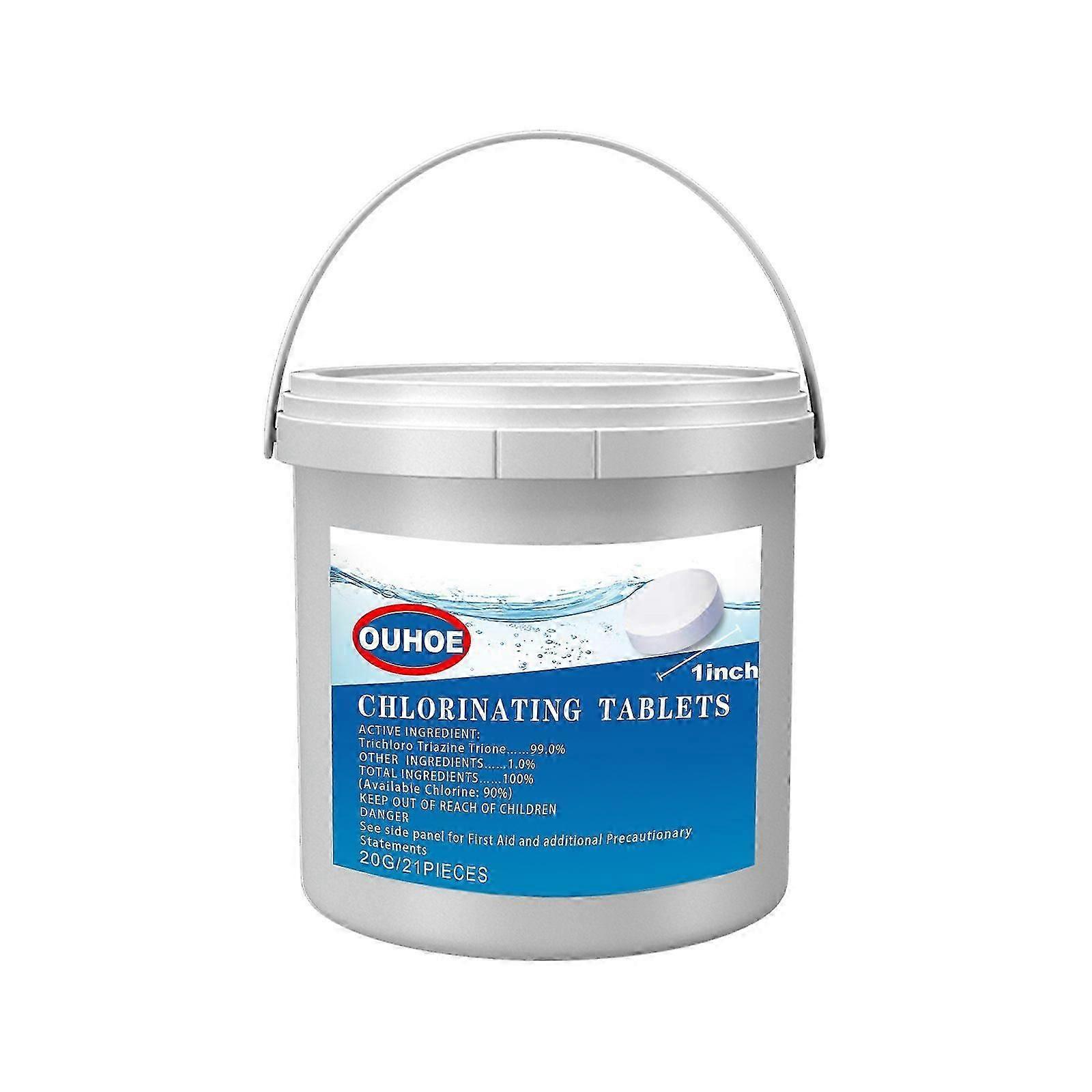 OUHOE Pool Effervescent Tablets, Multi-Functional Water Cleaning Tablets for Swimming Pool
