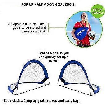 2PCS Portable Pop Up Soccer Goal Set - Easy Setup, Durable, Ideal for Kids & Adults, Perfect for Backyard & Park Games!