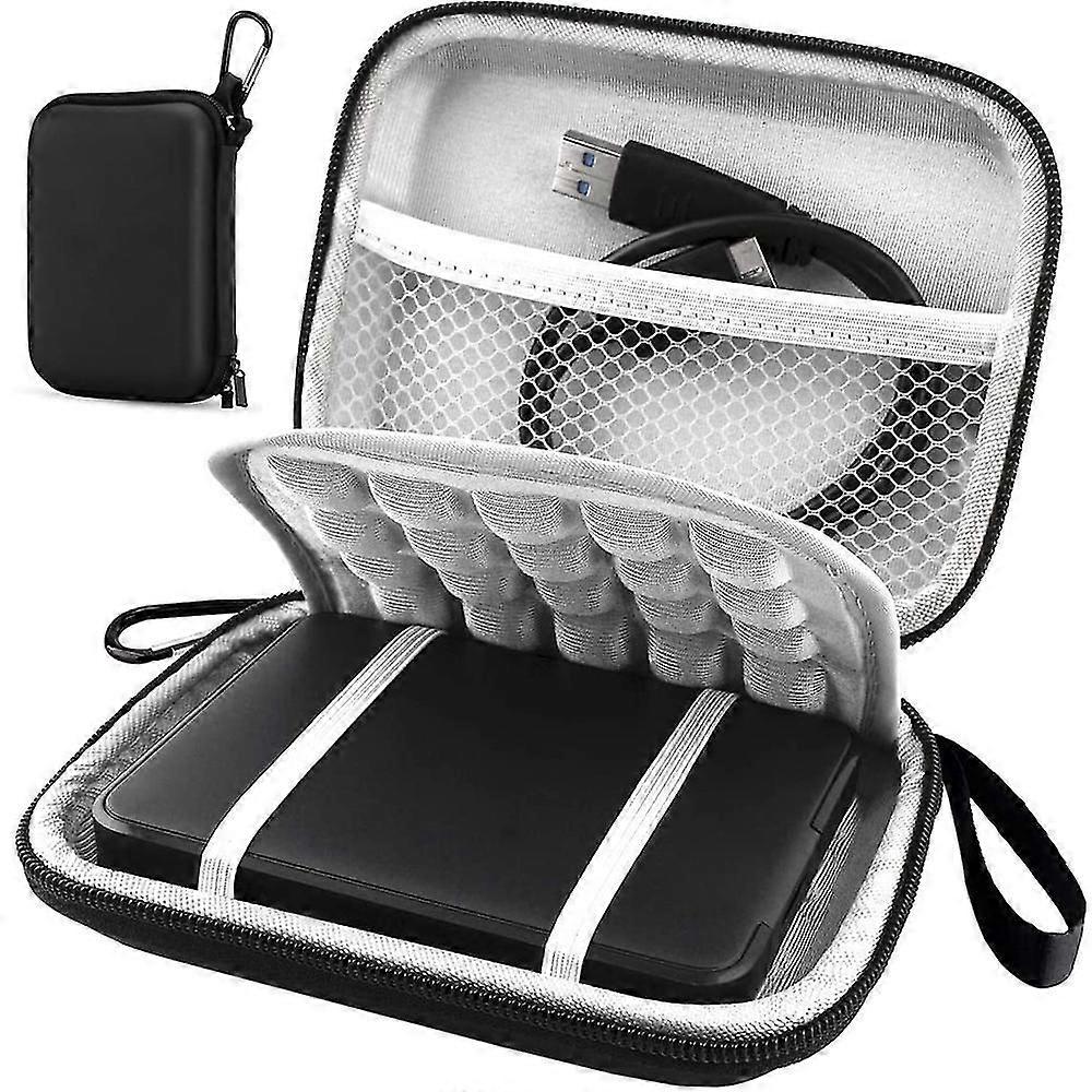 Shockproof Black Protective Case / Hard Drive Case For 2.5 Inch