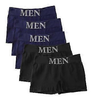 5pcs Men's High Elastic Breathable Boxers Briefs Comfortable Soft Underwearxx