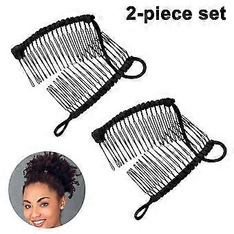 2 pezzi fermaglio per capelli a banana grande vintage fermaglio per coda di cavallo pettine per donne e ragazze accessorio per capelli - nero