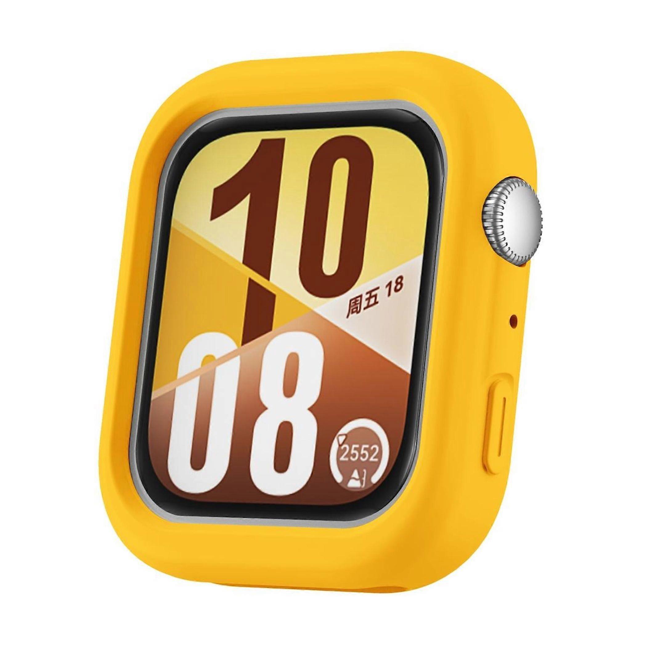 Silicone Protective Case for Huawei Watch Fit 4 Half Coverage Case Yellow