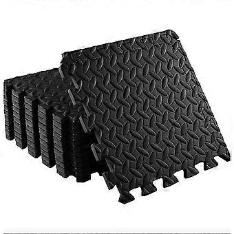 12-Pack EVA Foam Interlocking Floor Mats - 3/4" Thick Puzzle Exercise Mats for Home Gym, Workouts & Kids Play Area - Non-Diamond Plate Design