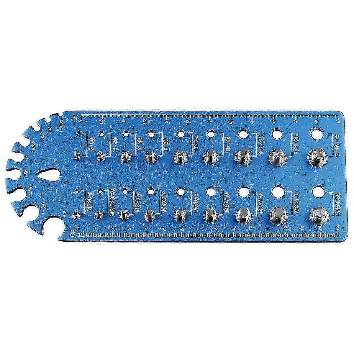 18 Nut and Bolt Thread Checkers Fine Thread Nut and Bolt Size Gauge, Versatile Thread Chasers Set