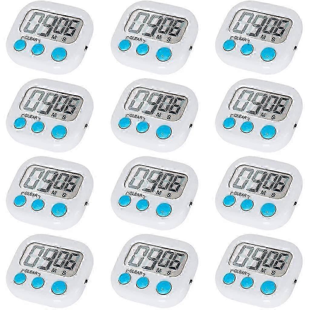 12 Pack Digital Kitchen Timer With On/off Switch, Loud Alarm