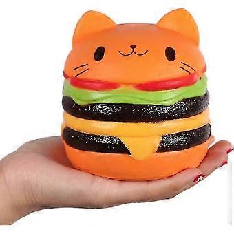 3 Pack Chat Hamburger Knuffels 3d Squishy Toys Soulagement Du Stress Squeeze Toys Fidget Toys Pour Enfants Et Adultes