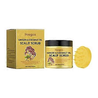 Scalp scrub gently cleanses the scalp, controls oil, leaves hair feeling fresh and fluffy, nourishes and cares for hair. 100g*1, massage comb*1