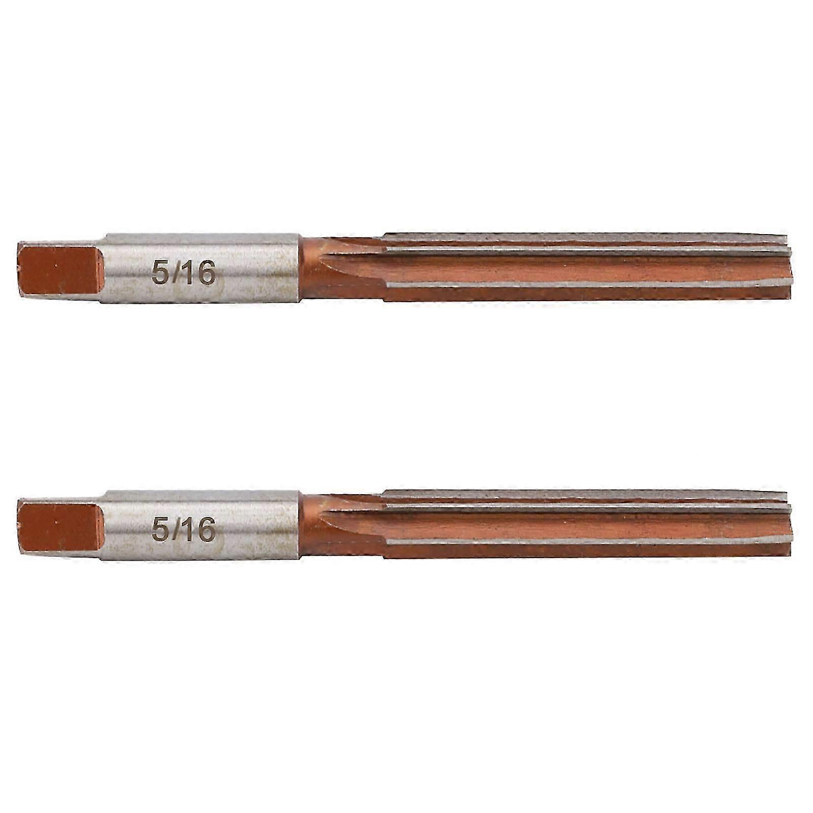 2PCS Hand Reamer American System Straight Shank Conical Reamer for Boring Processing5/16