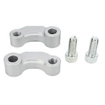 2 Pcs Motorcycle Rearview Mirror Mounting Bracket Wing Mirror Extension Holder Replacement For SUZUKI V?Strom DL650 2017?2022 Silver