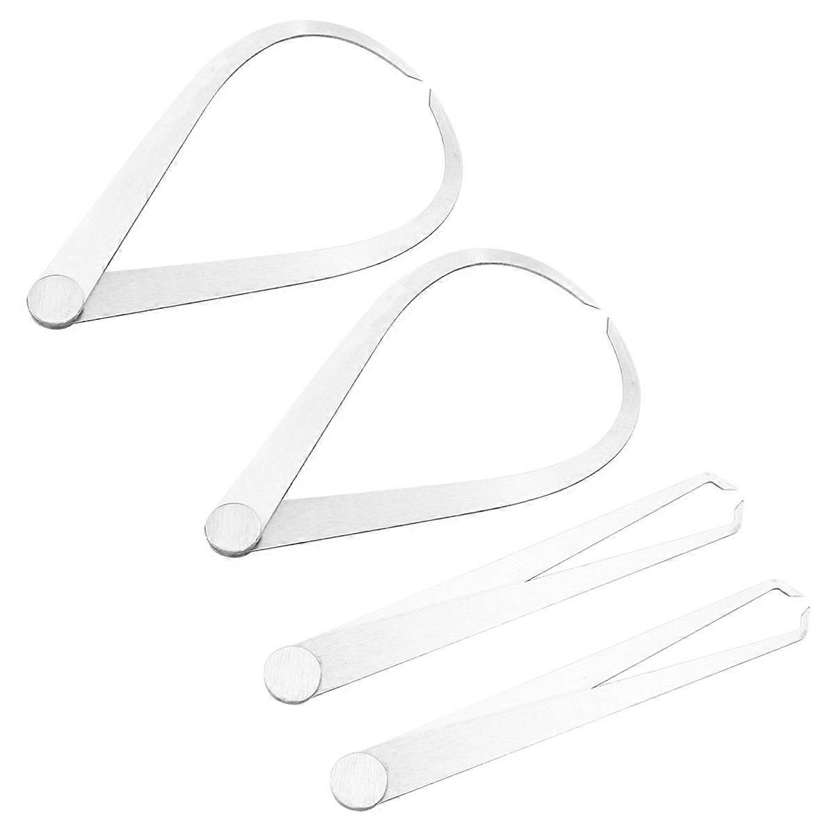 Measuring Caliper Tool for Measuring 2Pcs Silver Inner Outer Caliper Set