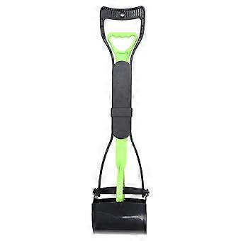 Pet Pooper Poepschep met lange steel, hondenpoepschep, schoonmaakgereedschap voor kattenpoep (groen en zwart)