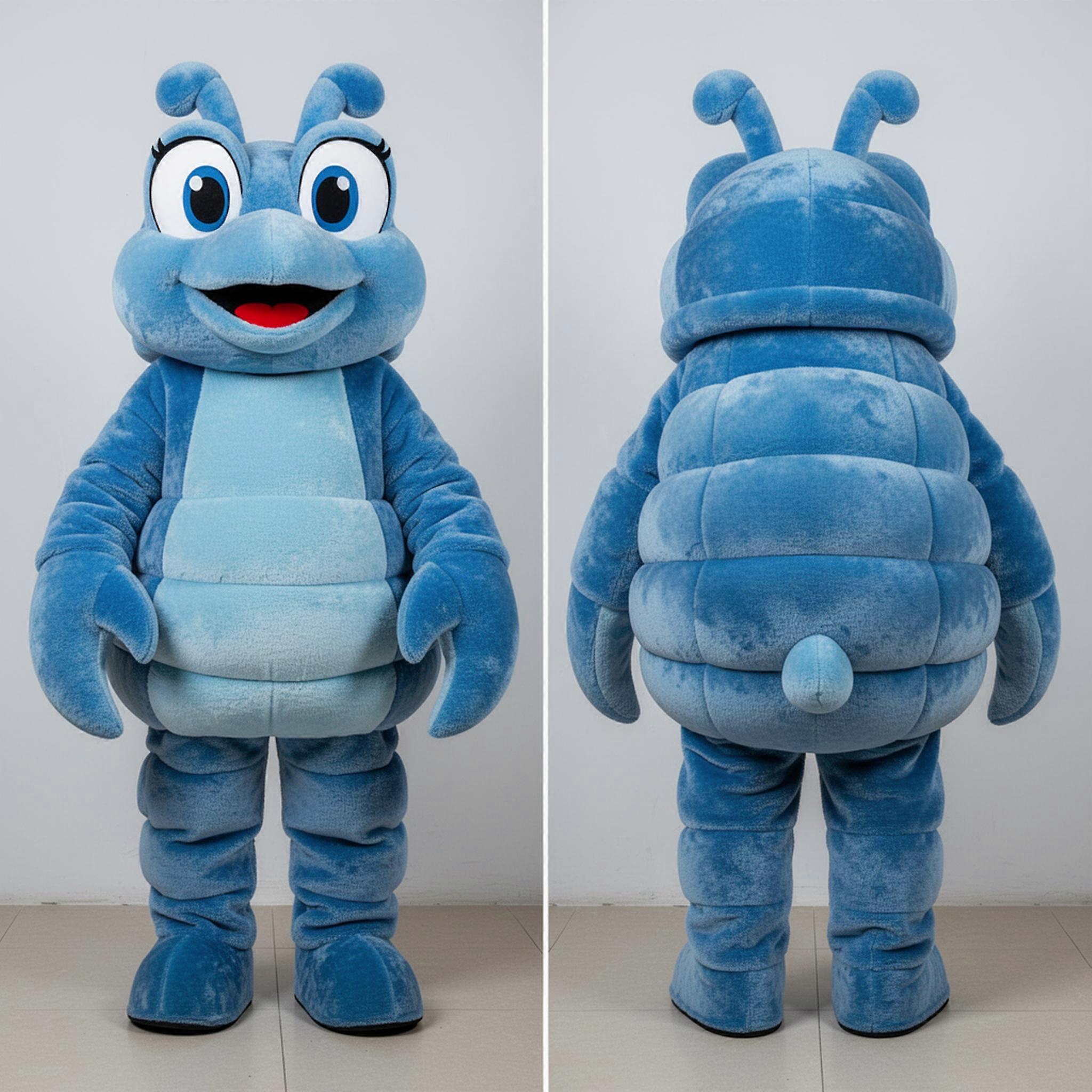 MASTICOT Azure Blue Rounded Hermit Crab Mascot