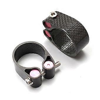 Bicycle Seatpost Clamp Firm Locking Carbon Fiber Bicycle Seatpost Tube Clip for Mountain Bike Accessory 31.6 Matt 26-27