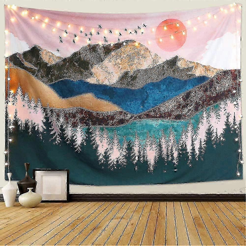 Sunset Forest Mountain Tapestry