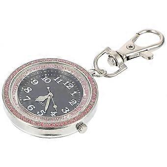 Big Number Pocket Watch, Zinc Alloy Glass Rhinestones, Easy Time Reading, Clear Scale, Small Clock Error, Durable, For Kids Students Elderly, 1 Piece