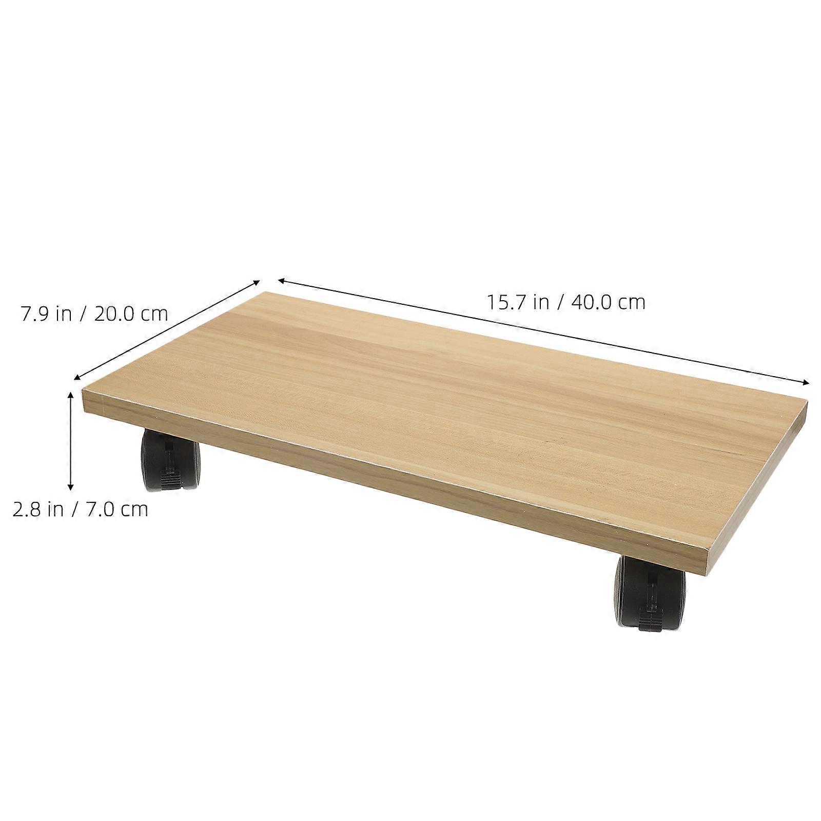 Computer Host Stand with Mobile Wheels for Wood Base Bracket