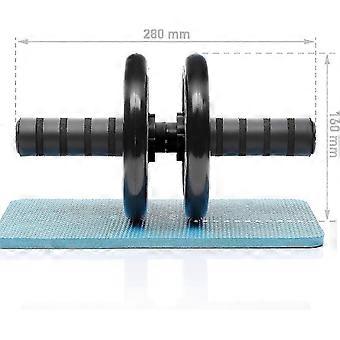 Klassisches Bauchrad Knieschützer - Bauchgurtstärkung, Home Fitness Zubehör Doppelrädriges Bauchrad