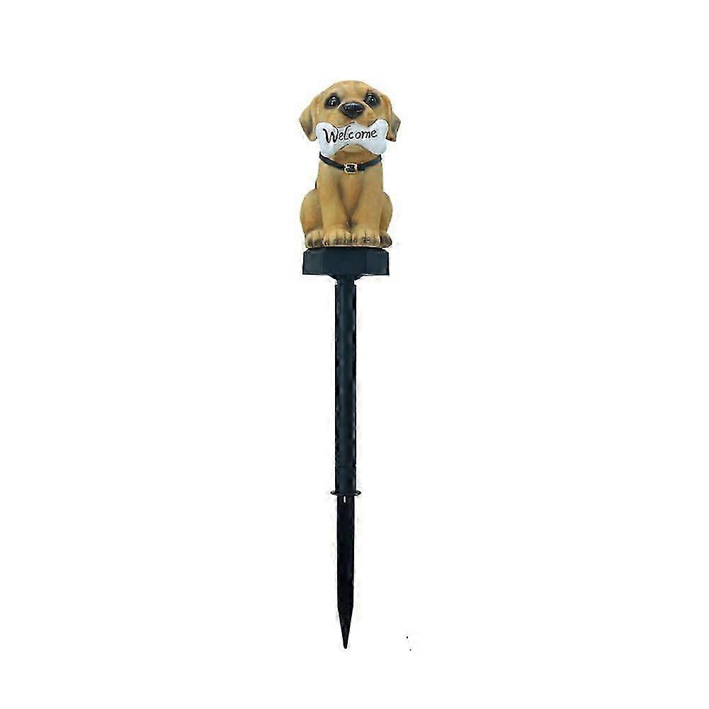 Solar Powered Puppy Garden Lamp