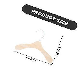 Wooden Mini Pet Garment Hangers for Hanging Clothes 10Pcs Khaki Set