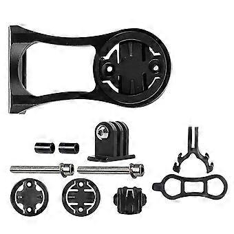 Bike Stem Computer Mount Aluminum Alloy Bike Computer Handlebar Extension Mount Bracket for Camera Phone Flashlight Black