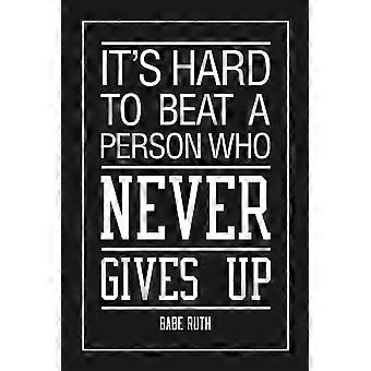 Babe Ruth Its Hard To Beat A Person Who Never Gives Up Wooden Jigsaw Puzzles UE2898