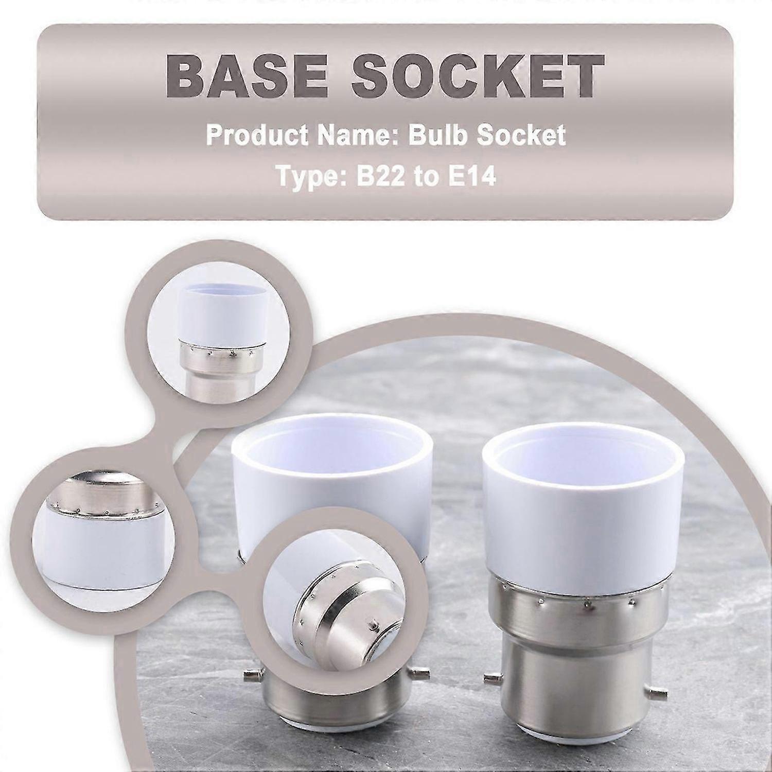 AC 220V B22 to E14 Base Socket Light Lamp Bulb Adapter Holder 4pcs