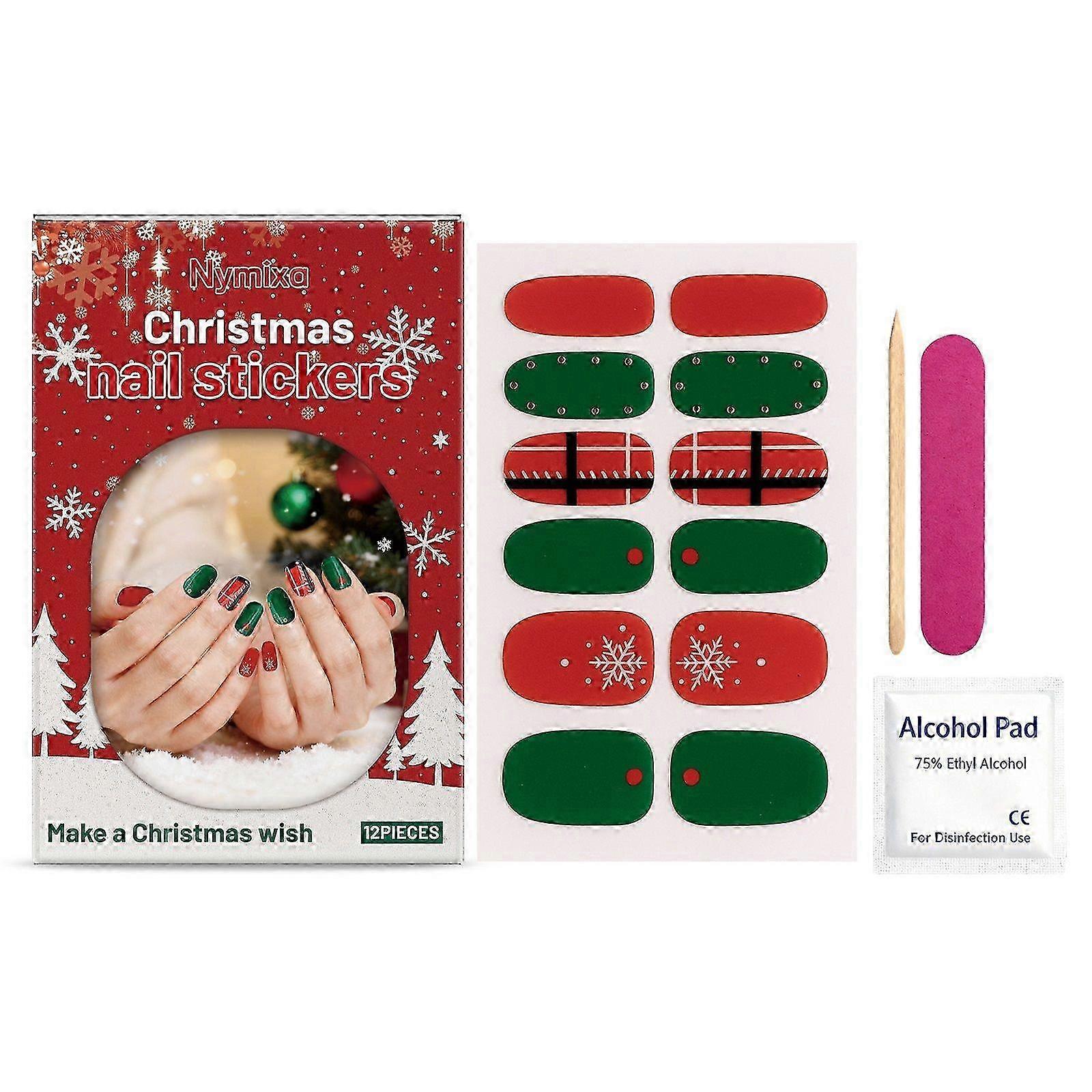 Easy-Apply Christmas Nail Decals